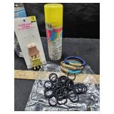 Colored Hair Spray & Hair Ties