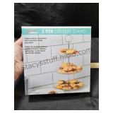 3 Tier Glass Dessert Stand