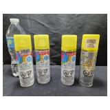 4 Cans Colored Hair Spray