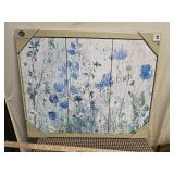 3 Pc Wall Canvas Set Blue Flowers