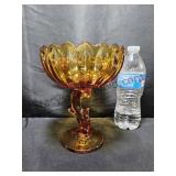 Amber Indiana Glass Lotus Blossom