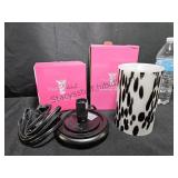 Pink Zebra Candle Warmer & Base Art Glass