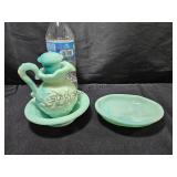 Avon Slag Glass Bathroom Set