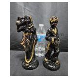 2 VTG Ceramic Arabic Style Figurines
