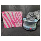 Pink Zebra  Warmer Iridescent Snowflake