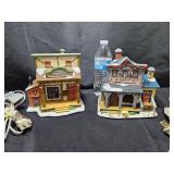 2 Lighted Village Houses