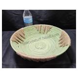 Woven Wooden W/Jute Accent Bowl