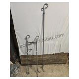 3 Curtain Rods & Brackets