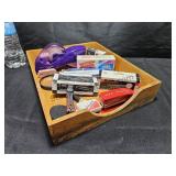 Wood Tray & Office Supplies