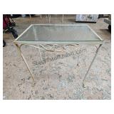 Wrought Iron Glass Top Patio Table