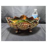 12 Inch Amethyst Carnival Glass Bowl