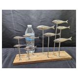 Metal & Wood Fish Decor