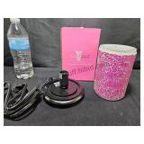 Pink Zebra Candle Warmer & Base Pnk Crackle