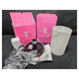 Pink Zebra Candle Warmer & Base White