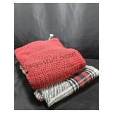 2 Throw Blankets Decent Used