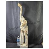 Wood Elephant Broken Tail