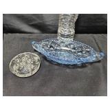 Flower Frog & Blue Candy Dish