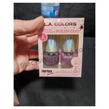 Nail Polish Pink & Purple Glitter