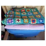 2 Older Crochet Lap Blankets