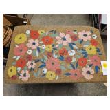 Heavy Rubber Back Door Mat 18x30 Flowers