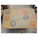 Heavy Rubber Back Door Mat 18x30 Smiley