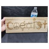 Coexist Wood Plaque