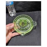 VTG Vaseline Glass Citrus Reamer Chipped Handle