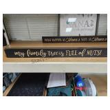 Family Tree Nuts Wood Decor 36 Inch