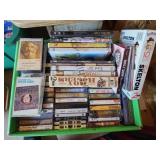Cassettes, DVDs, CDs