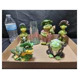 Frog Decor & Glass Vase