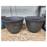 2 Plastic Planters 16 Inch