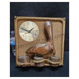 Carved Pelican Clock Works