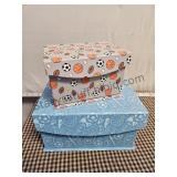 10 & 7 Inch Sports Theme Storage Boxes