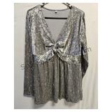 Silver/Grey Blouse SZ XL
