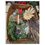 LG Box Of Christmas Decor & Craft Items