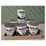 Metal Oil Cans Full A Few Are Dented