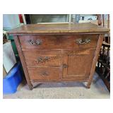 VTG Wood Dry Sink/Washstand Good Cond