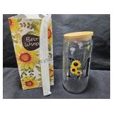 Initial M Glass Travel Cup