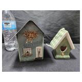Wood & Ceramic Bird Houses