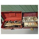 2 Plastic Toolboxes & Contents