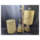 VTG Hollywood Regency Style Lamp Set