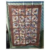 Signed Quilt Baptist Fan 42 x 60 See Pics