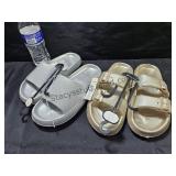 Ladies Sandles 7/8 Silver & Gold