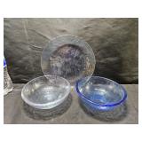 Glass Bowls & A Plate
