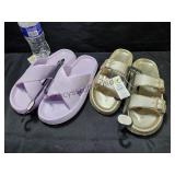 Ladies Sandles 9/10 Purple & Gold