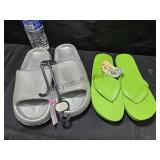 Ladies SZ 9/10 Green & Silver