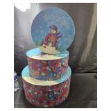 Large Snowman Stacking Hat Boxes