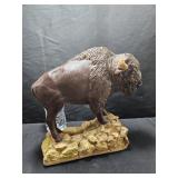 Chalkware Buffalo Statue
