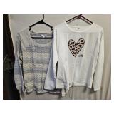 2 Long Sleeve Tops SZ Lg
