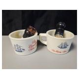 2 Old Shaving Mugs & Brushes